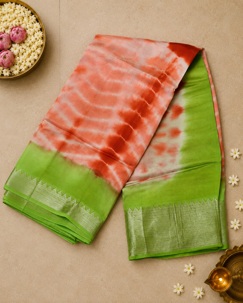 Shibori Hand Dyed Mangalagiri Saree