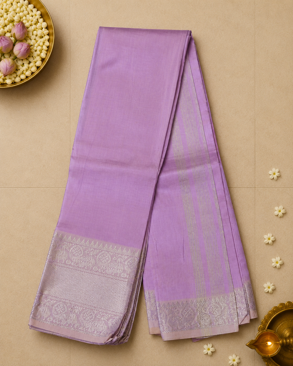 Lilac Mangalagiri Saree
