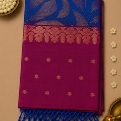 Rajnandini – Magenta Venkatagiri Pure Silk Saree