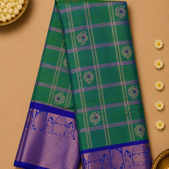 Padmavathi – Green Venkatagiri Pure Silk Saree with Vintage Border