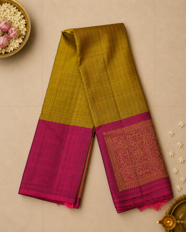 Contrast Kanjivaram Silk Saree