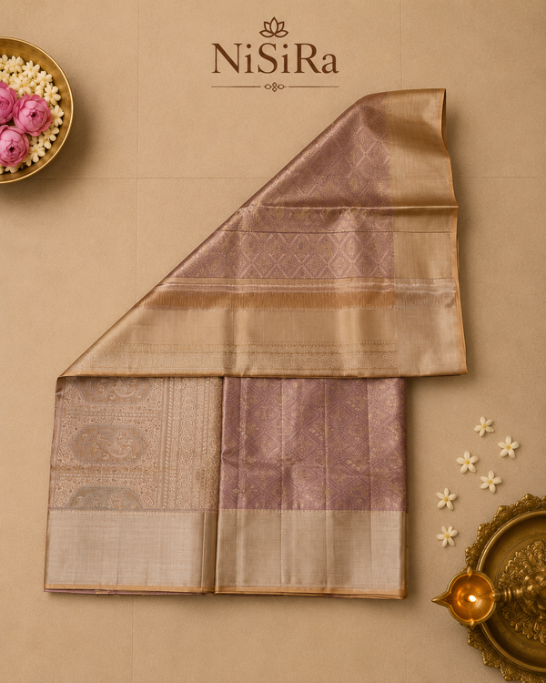 Ira – Bronze Tissue Kanjivaram Silk Saree