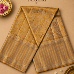 Harini – Gold Kanchipuram Tissue Silk Saree