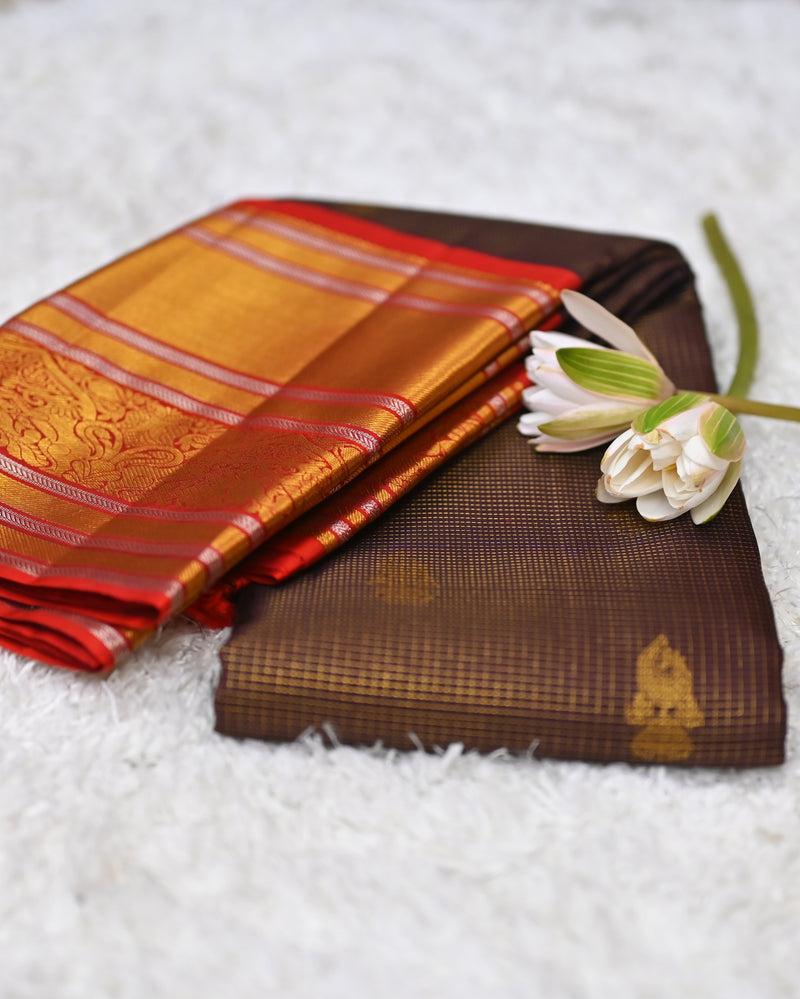 Ashwini – Brown Kanjivaram Silk Saree
