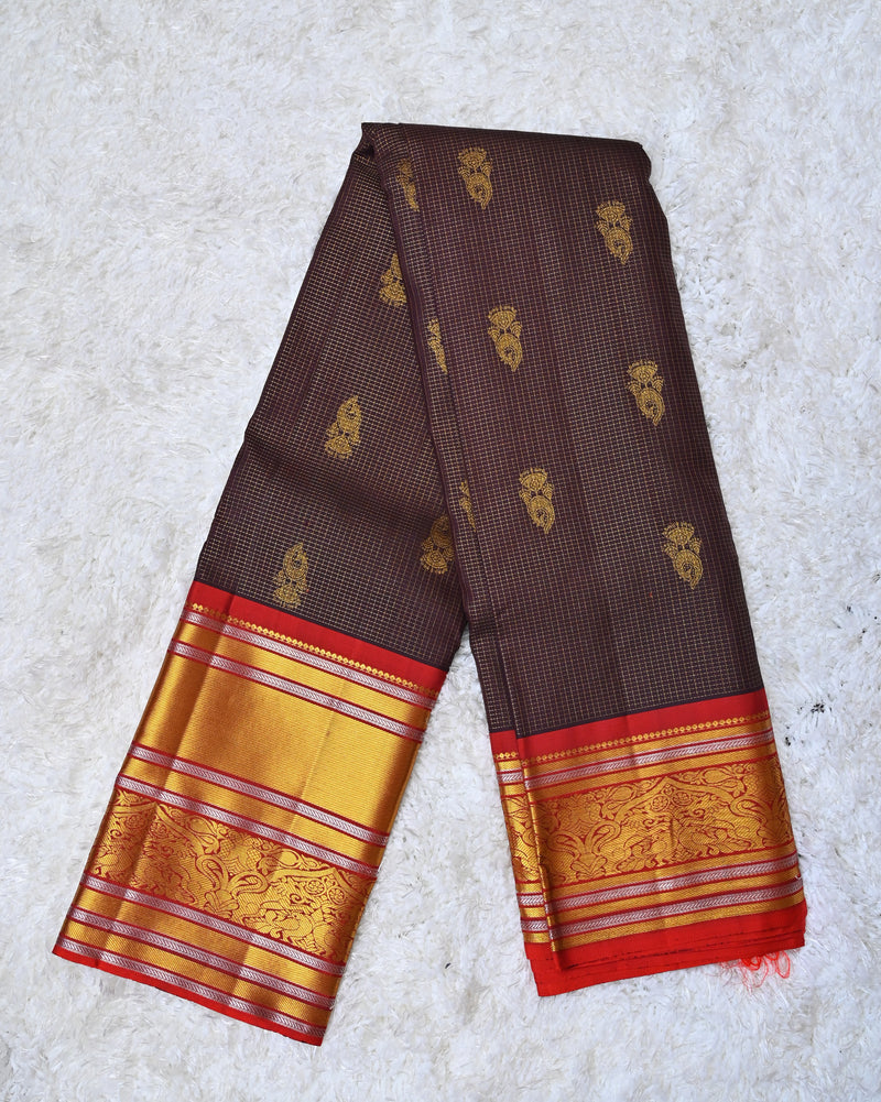 Ashwini – Brown Kanjivaram Silk Saree