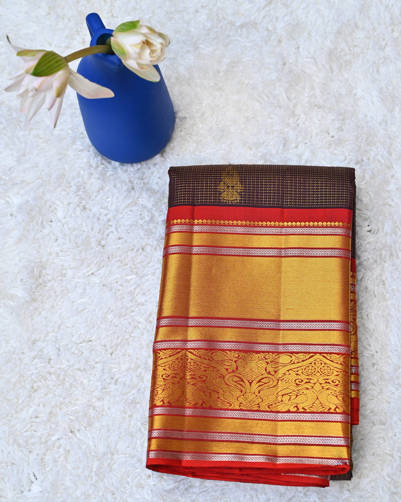 Ashwini – Brown Kanjivaram Silk Saree
