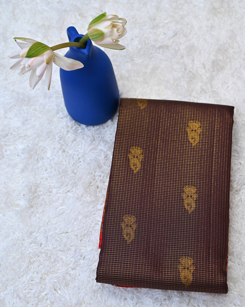 Ashwini – Brown Kanjivaram Silk Saree