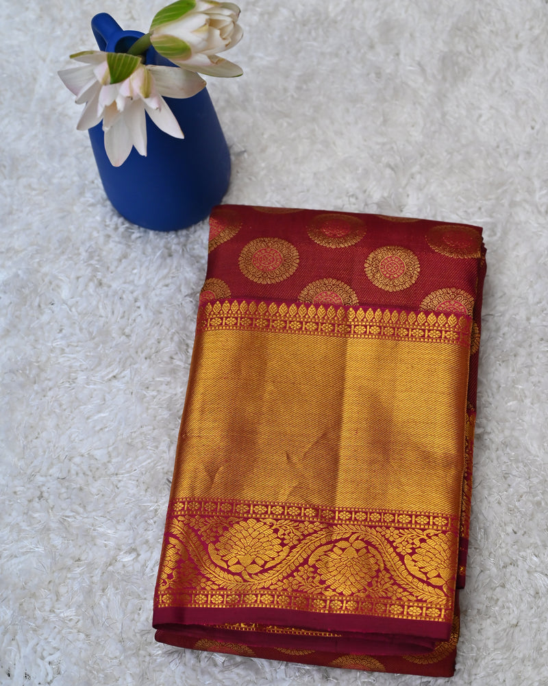 Meera – Maroon Kanjivaram Silk Saree