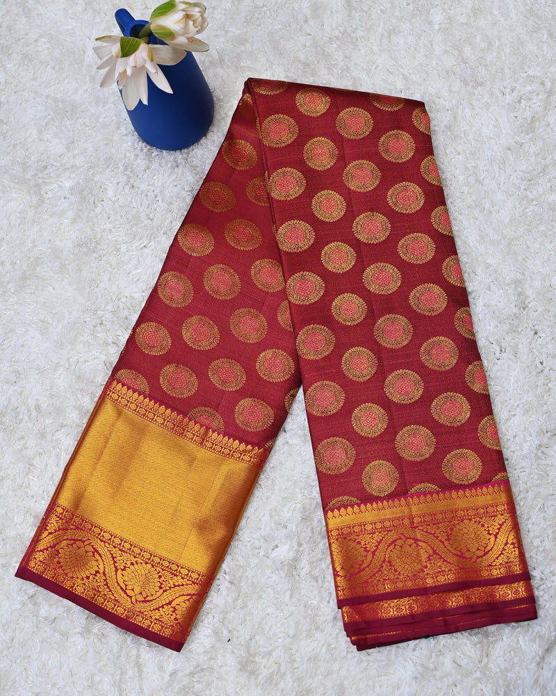 Meera – Maroon Kanjivaram Silk Saree