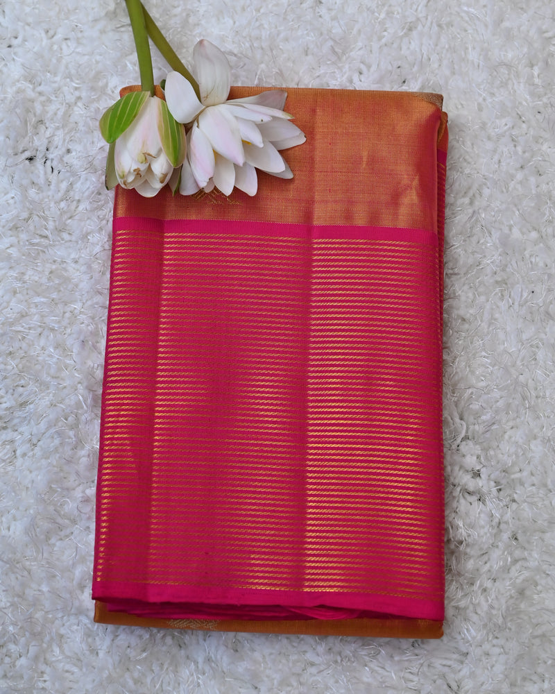 Veda – Coral Tissue Kanjivaram Silk Saree