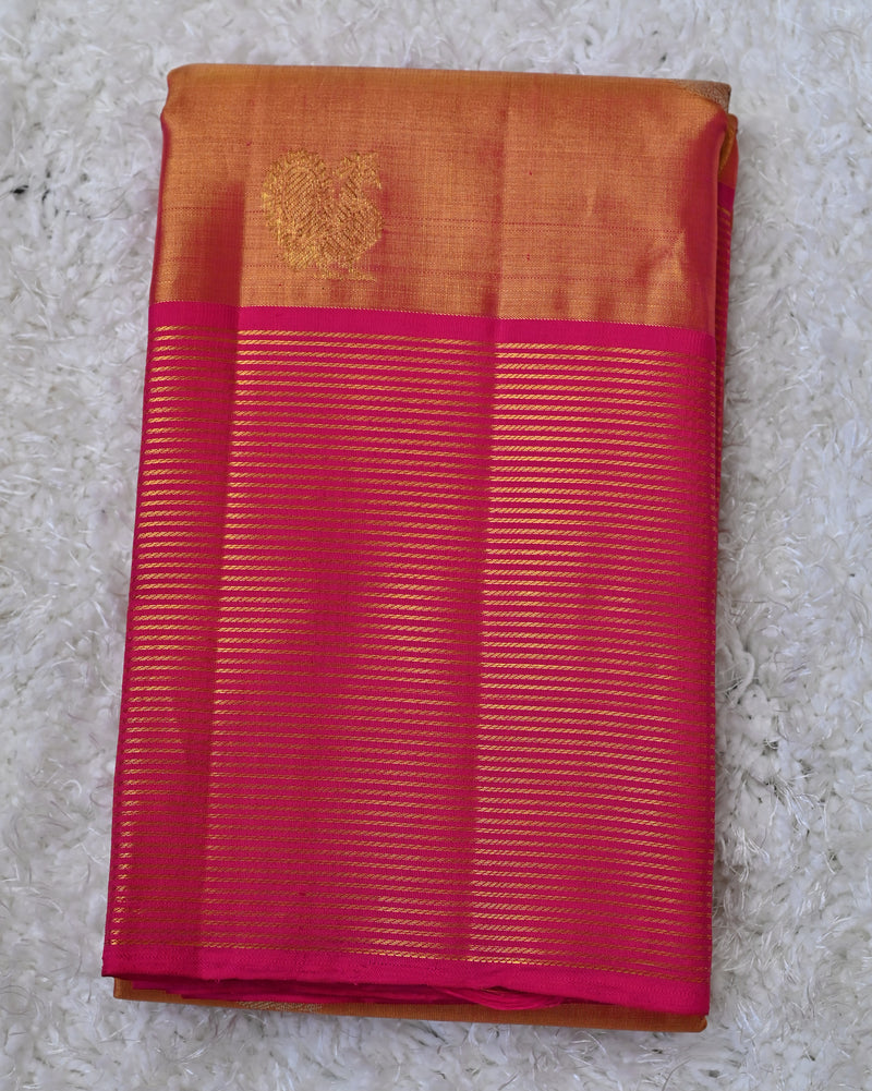 Veda – Coral Tissue Kanjivaram Silk Saree