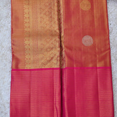 Veda – Coral Tissue Kanjivaram Silk Saree