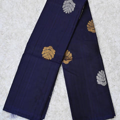 Nayana – Midnight Blue Sona Rupa Kanjivaram Silk Saree