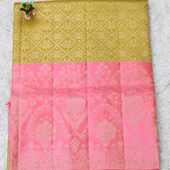 Myra – Methi Green & Pink Kanjivaram Silk Saree