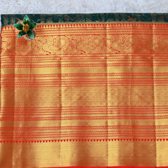 Aadhya – Green & Red Kanjivaram Silk Saree