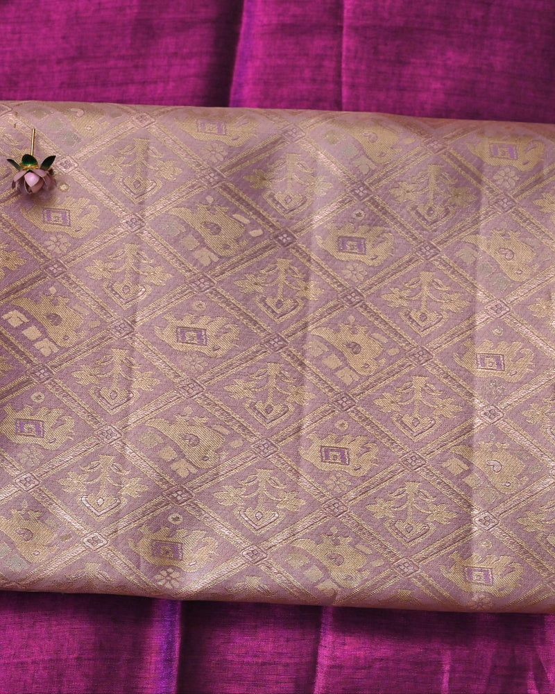 Ira – Bronze Tissue Kanjivaram Silk Saree