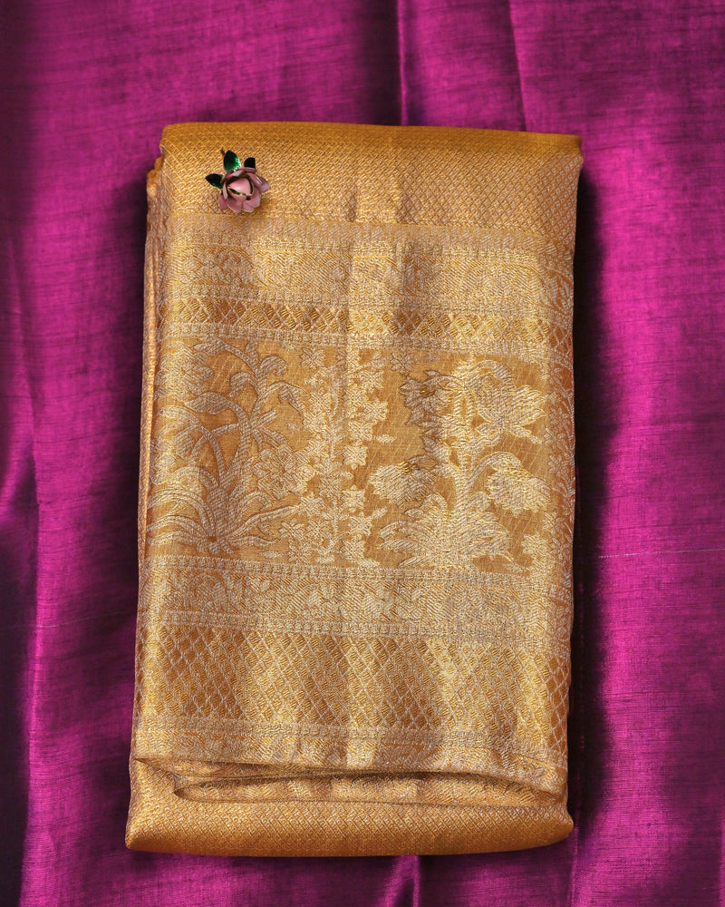 Lakshmi– Antique Gold Kanjivaram Tissue Silk Saree