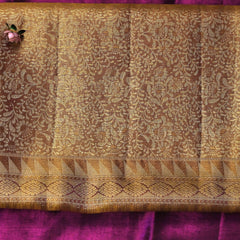 Harini – Gold Kanchipuram Tissue Silk Saree