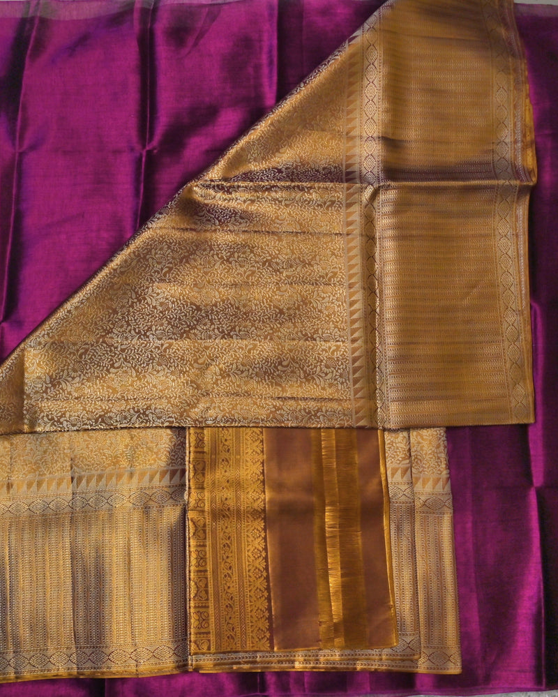 Harini – Gold Kanchipuram Tissue Silk Saree