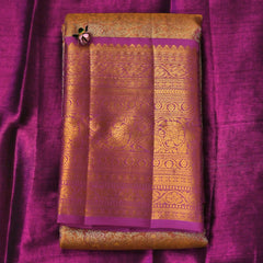 Mithuna – Gold & Violet Kanjivaram Tissue Saree