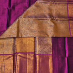 Mithuna – Gold & Violet Kanjivaram Tissue Saree