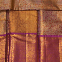 Mithuna – Gold & Violet Kanjivaram Tissue Saree