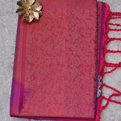 Vidya – Dusty Pink & Magenta Uppada Jamdani Silk Saree