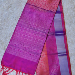 Vidya – Dusty Pink & Magenta Uppada Jamdani Silk Saree