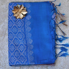 Samyukta – Grey Uppada Silk Saree with Blue  Pallu