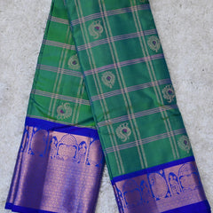 Padmavathi – Green Venkatagiri Pure Silk Saree with Vintage Border