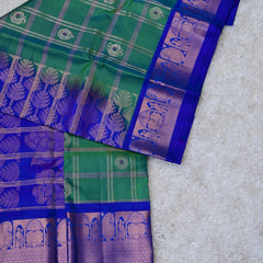 Padmavathi – Green Venkatagiri Pure Silk Saree with Vintage Border