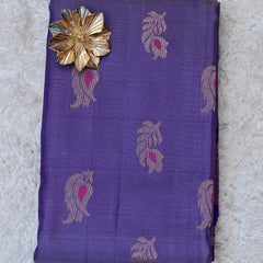 Nandini – Purple Venkatagiri Silk Saree with Peacock Motifs