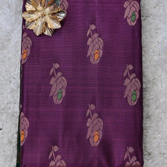 Vaidehi – Purple & Green Pure Venkatagiri Silk Saree