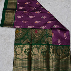Vaidehi – Purple & Green Pure Venkatagiri Silk Saree