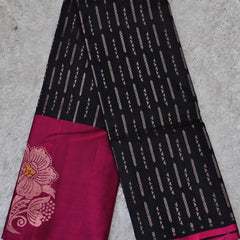 Kamini – Black & Magenta Venkatagiri Pure Silk Saree