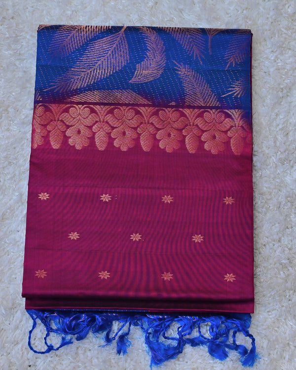 Rajnandini – Magenta Venkatagiri Pure Silk Saree