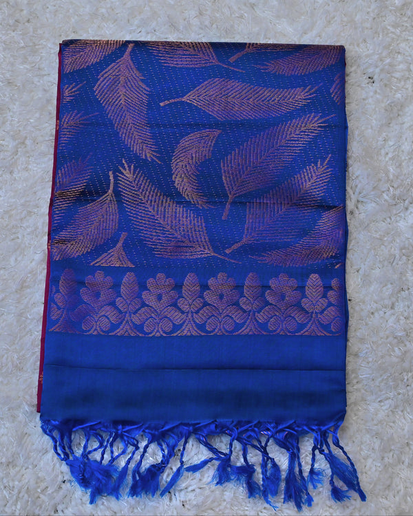 Rajnandini – Magenta Venkatagiri Pure Silk Saree