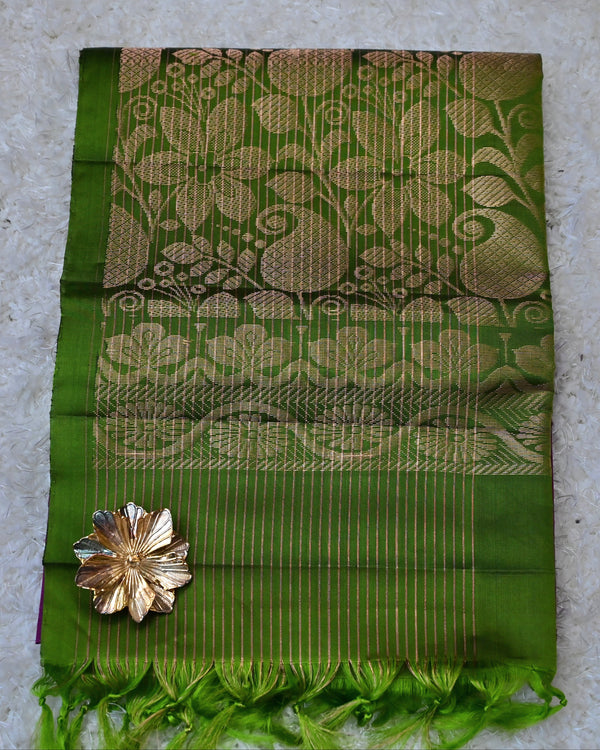 Pranavi – Purple Green Venkatagiri Pure Silk Saree