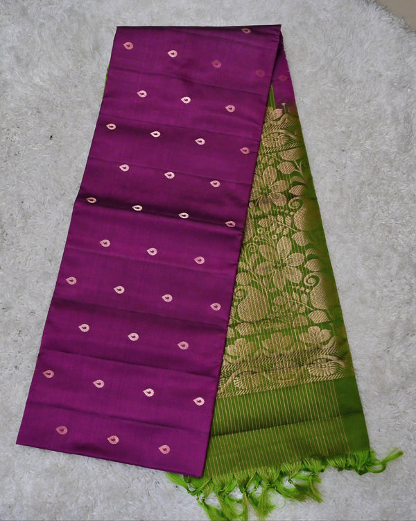 Pranavi – Purple Green Venkatagiri Pure Silk Saree