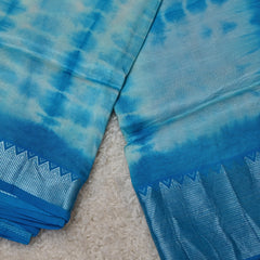 Neelanjali – Shibori Blue Mangalagiri Saree