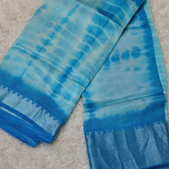 Neelanjali – Shibori Blue Mangalagiri Saree