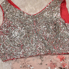 Shayana – Pure Organza Saree with Sequin Silver Blouse