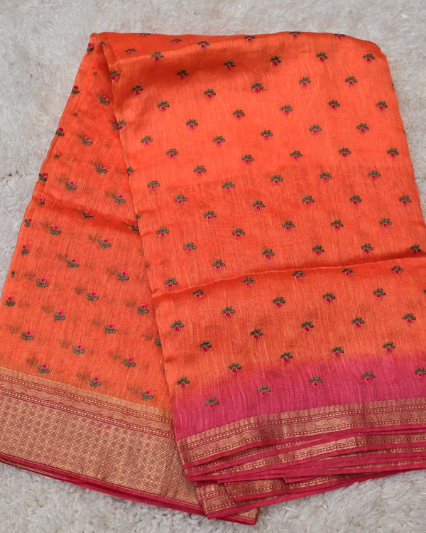 Ramyani-Pure Linen Silk Saree