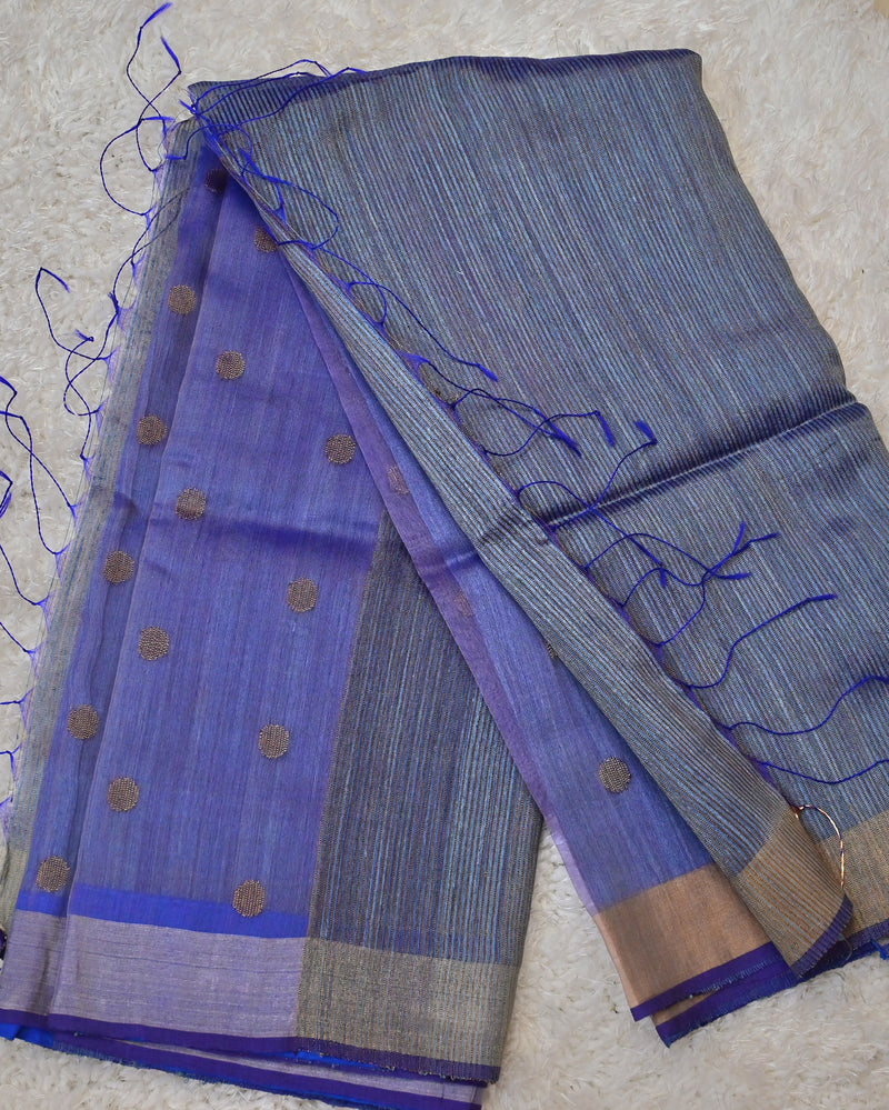 Satvi-Matka Silk Saree with Tissue Blouse
