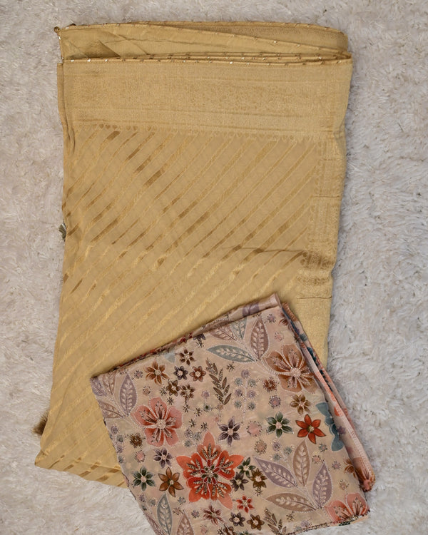 Vishna-Georgette Saree with Designer Blouse