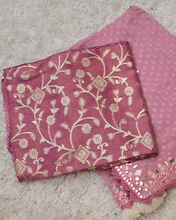 Manvi-Pure Georgette Saree with Banarasi Blouse