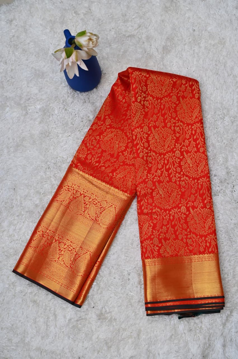 Classic Red Dharmavaram Silk Saree