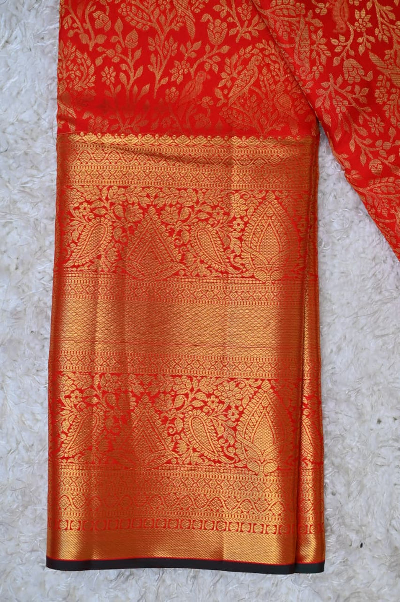 Classic Red Dharmavaram Silk Saree