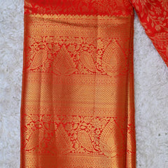 Classic Red Dharmavaram Silk Saree
