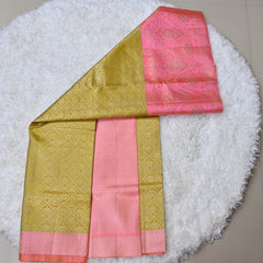 Pastel Pink & Gold Dharmavaram Silk Saree